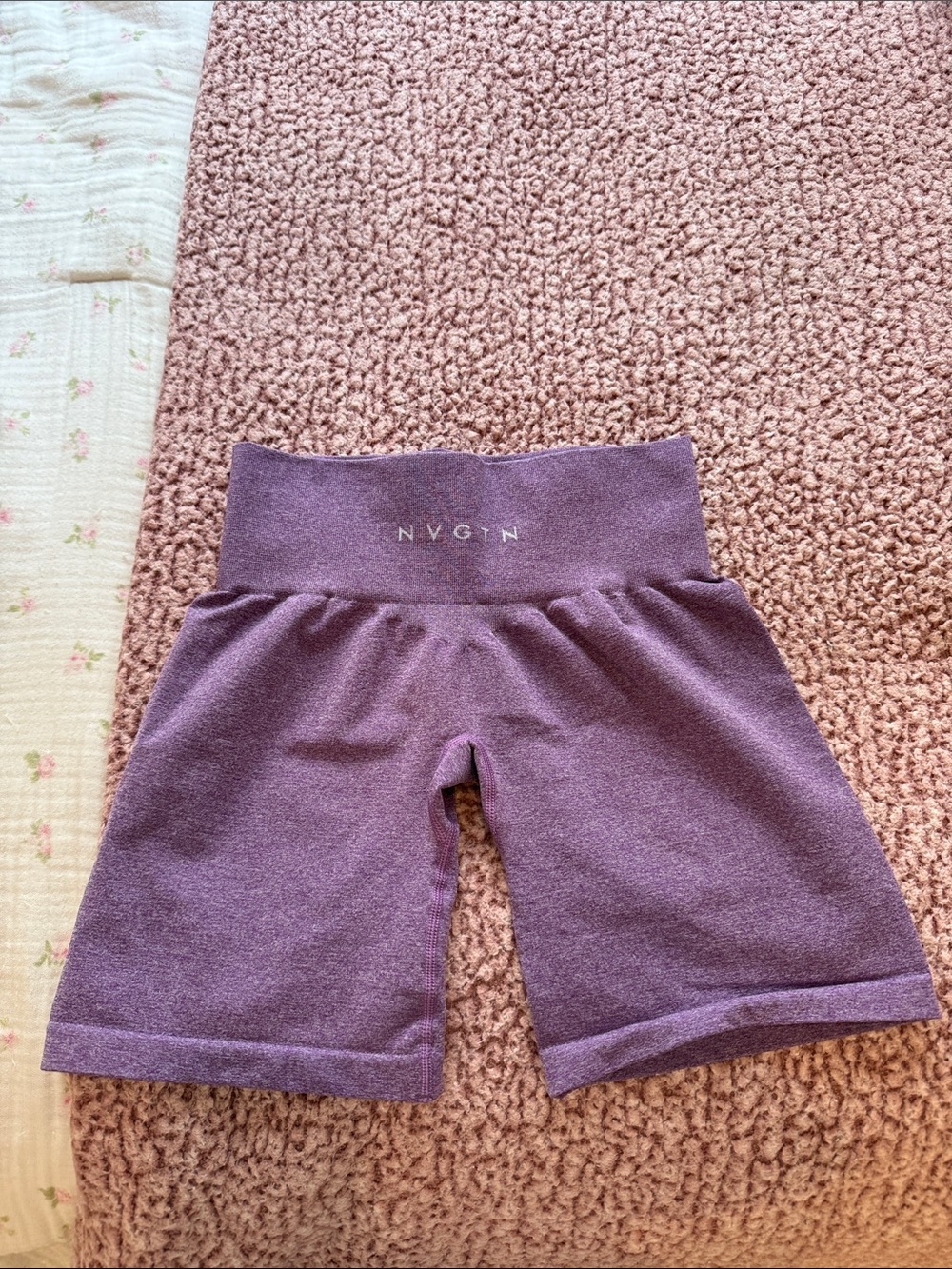 NVGTN Dusty Purple Seamless High-Waist Biker Shorts
